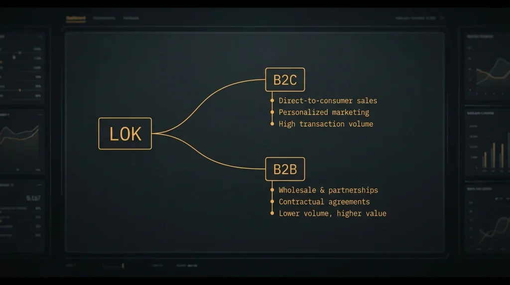 Editorial diagram showing the split between B2C and B2B licence categories under the new Curaçao framework