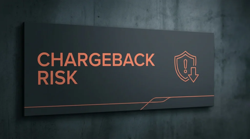 Editorial warning notice graphic about chargeback risk in third-party payment routing