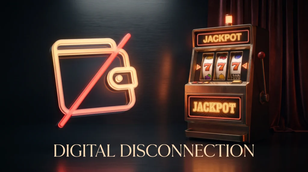 PayPal logo crossed with non-GamStop slot reels showing payment restriction symbol