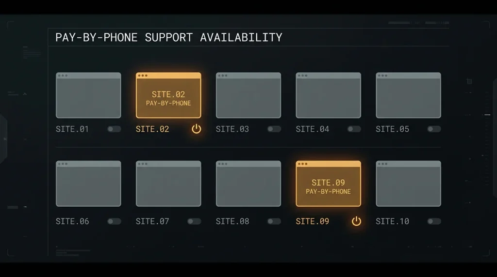 Editorial availability indicator showing the limited number of offshore sites supporting pay by phone deposits