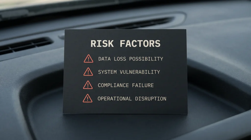 Editorial warning card listing the key risks of using pay by phone for gambling deposits