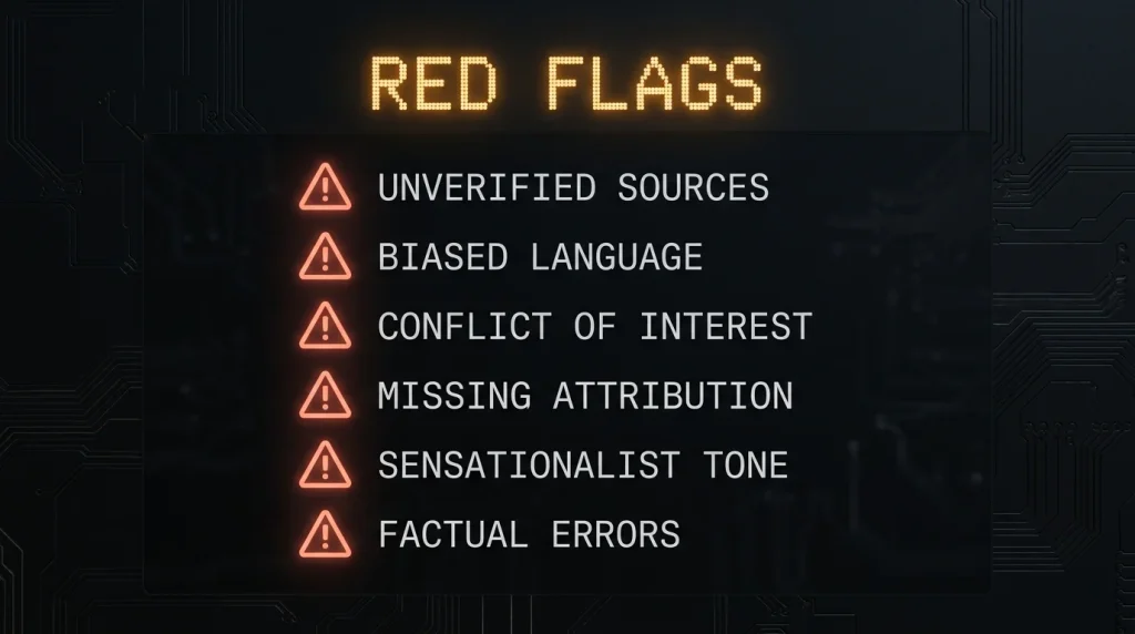 Editorial red flags checklist for Anjouan licensed operators with warning icon emphasis